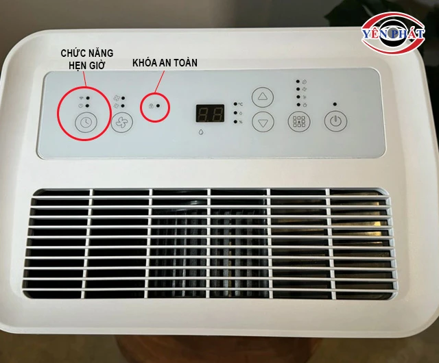 chức năng hẹn giờ và khoá an toàn