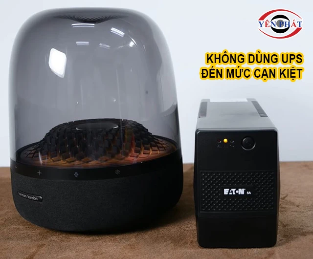 Không dùng ắc quy ups đến mức cạn kiệt 