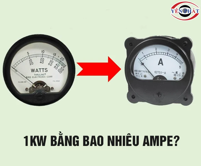 Đổi 1KW bằng bao nhiêu ampe?