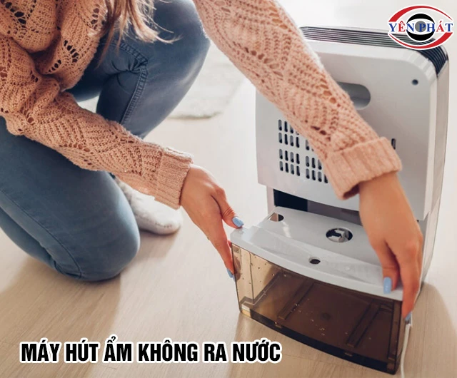 Máy hút ẩm không ra nước do block