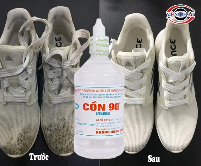 giặt giày bằng cồn làm sạch siêu nhanh