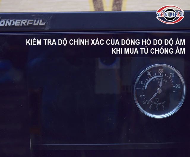 kiểm tra đồng hồ đo độ ẩm của tủ Wonderful AD-026C