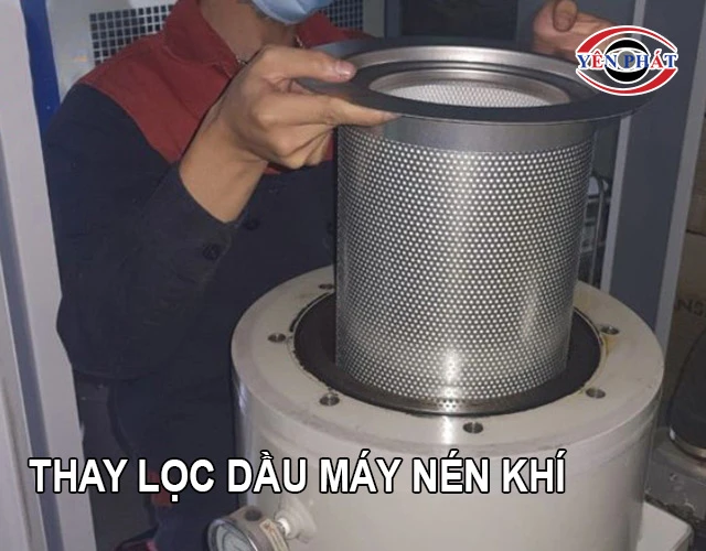 thay lọc dầu máy nén khí