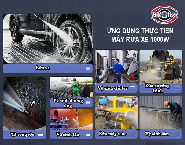 ứng dụng của Máy rửa xe 1000W