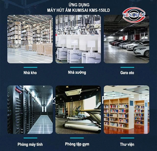 ứng dụng của Máy hút ẩm Kumisai KMS-150LD 