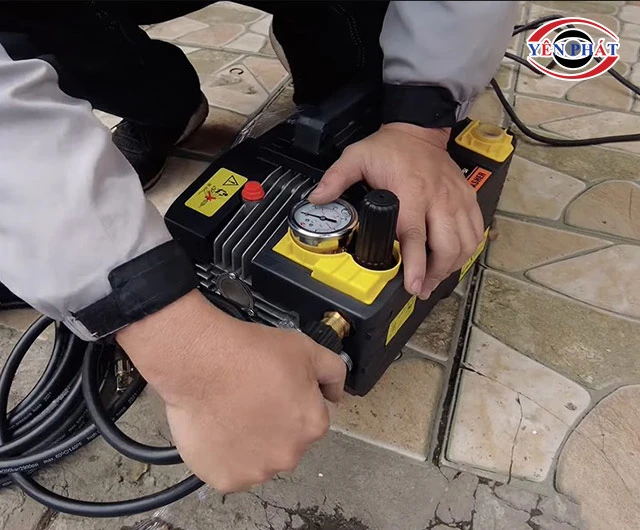 lắp dây cao áp máy rửa xe