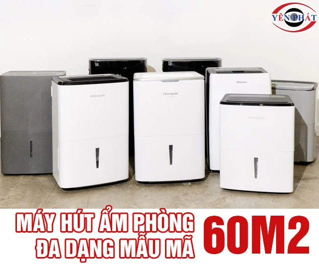 Máy hút ẩm phòng 60m2 đa dạng