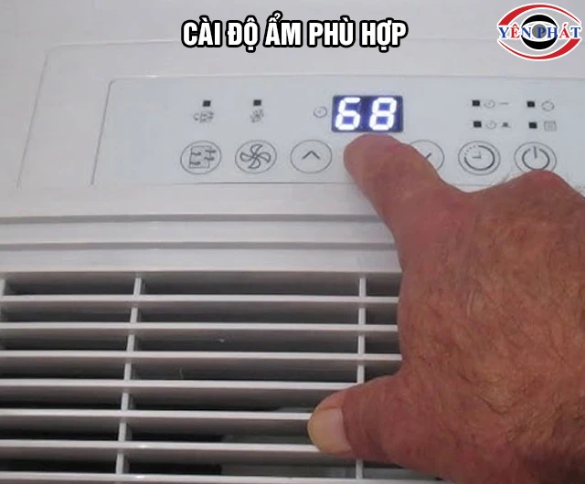 cách sử dụng máy hút ẩm cài độ ẩm