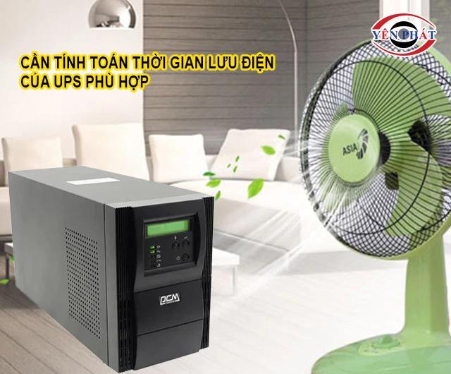 Tính toán đảm bảo thời gian lưu điện