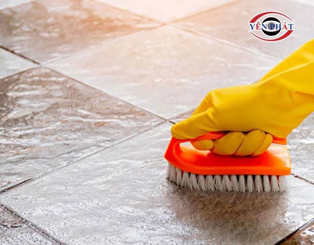 Cách làm sạch nền gạch đỏ ố vàng