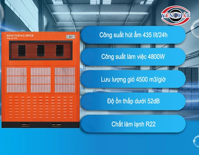 công suất Máy hút ẩm IKENO IDH-4500