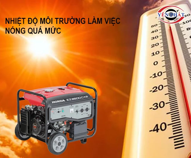 Nhiệt độ môi trường làm việc nóng quá mức