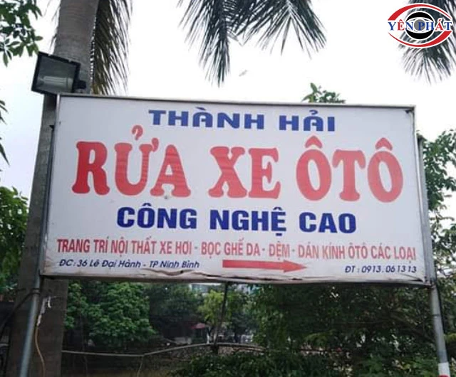 Tiệm rửa xe tại Ninh Bình