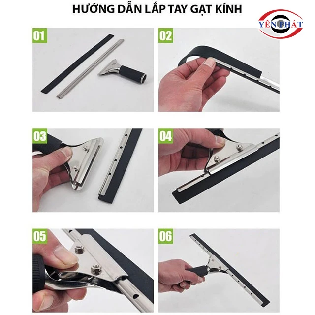 cách lắp cây gạt kính 35cm