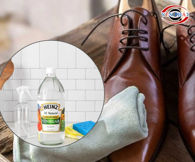 Dùng giấm trắng khắc phục giày da bị xước