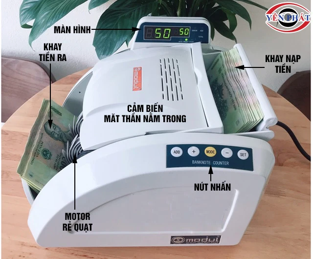 Cấu tạo máy đếm tiền ngân hàng