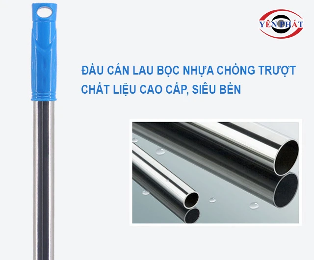 Đầu cán lau bọc nhựa chống trượt