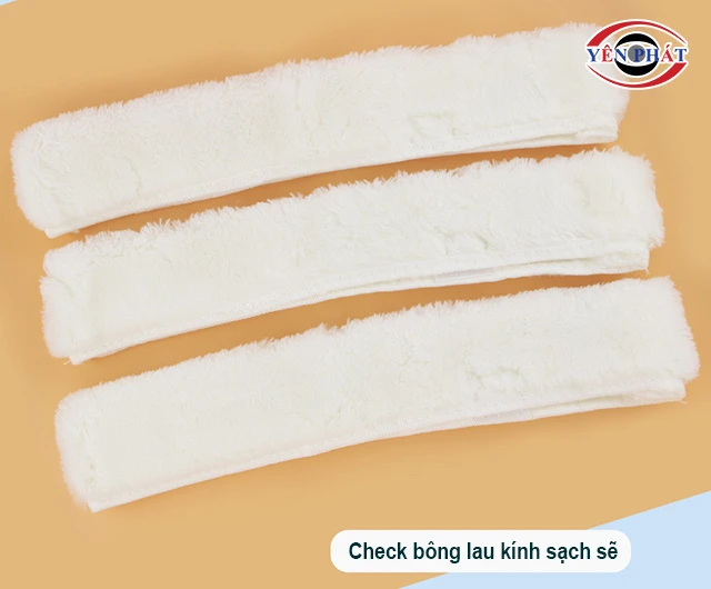 Check bông lau kính sạch sẽ