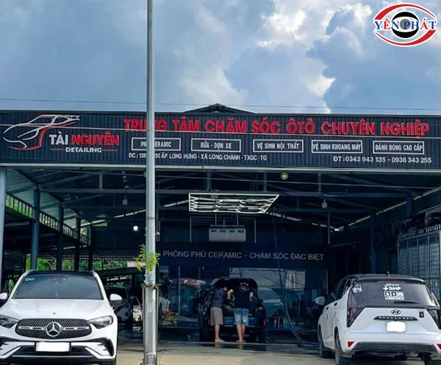 Tiệm rửa xe ở Tiền Giang