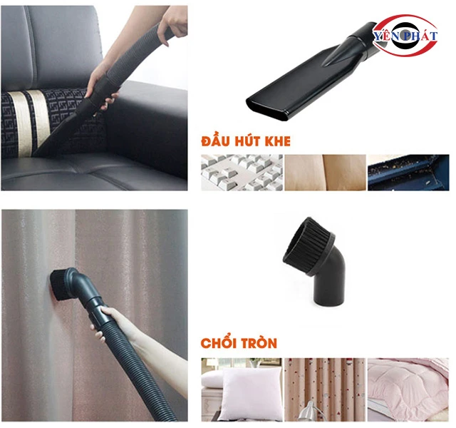 đầu hút khe và đầu hút tròn