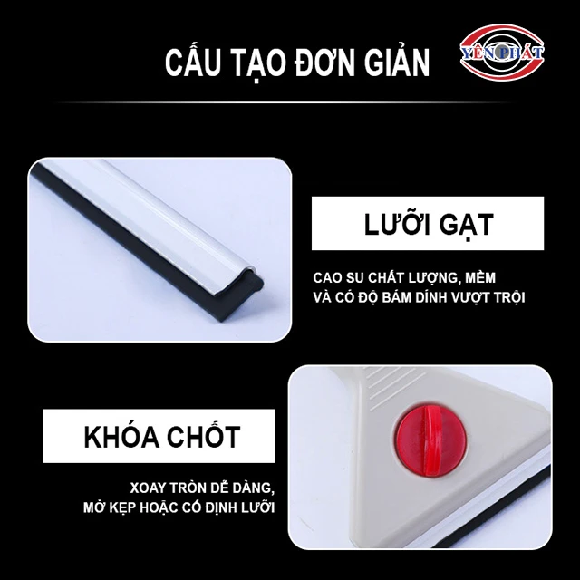 cấu tạo của Bộ tay gạt kính chất liệu nhựa trắng