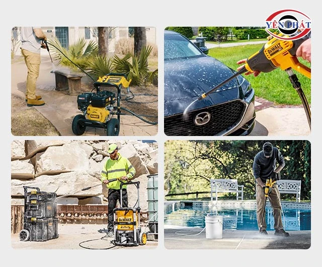 ứng dụng đa dạng của máy rửa xe Dewalt