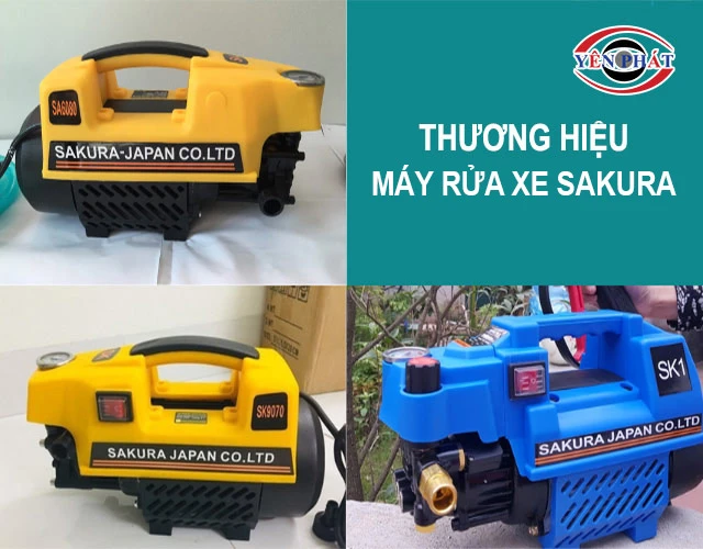 Máy xịt rửa xe Sakura nhỏ gọn