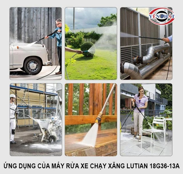 Ứng dụng của Máy rửa xe chạy xăng Lutian 18G36-13A