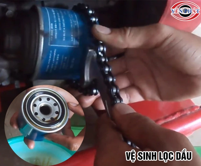 Vệ sinh máy phát điện lọc dầu