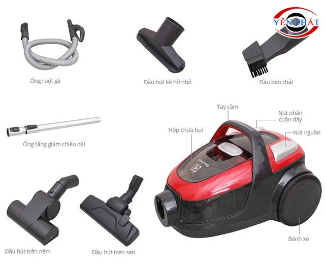 Phụ kiện máy hút bụi Electrolux: Đầy đủ, Update mới nhất