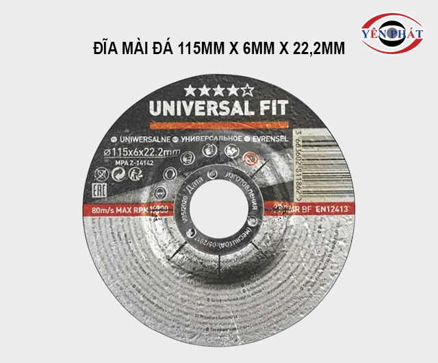 đĩa mài đá 115mm x 6mm x 22,2mm