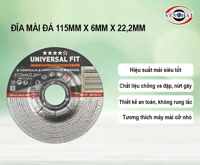 ưu điểm của đĩa mài đá bê tông 115mm x 6mm x 22,2mm