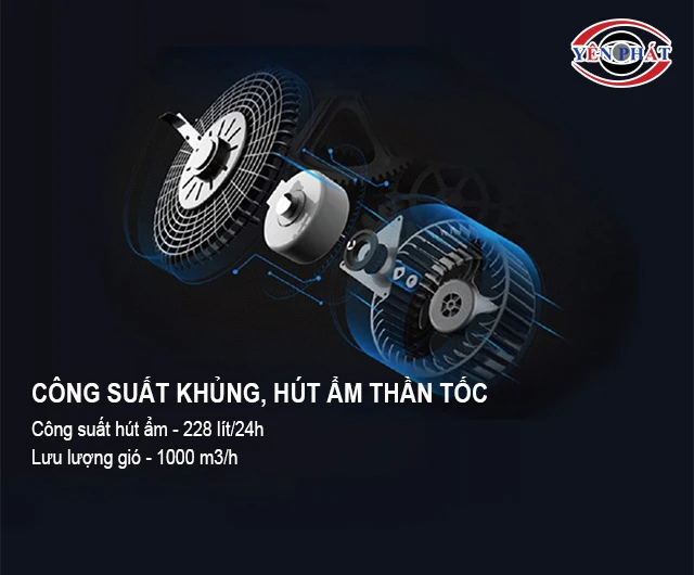 công suất hút ẩm lớn