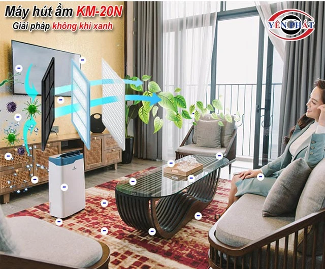 máy hút ẩm Kosmen KM-20N tạo không khí trong sạch