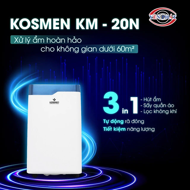 tính năng của máy hút ẩm Kosmen KM-20N