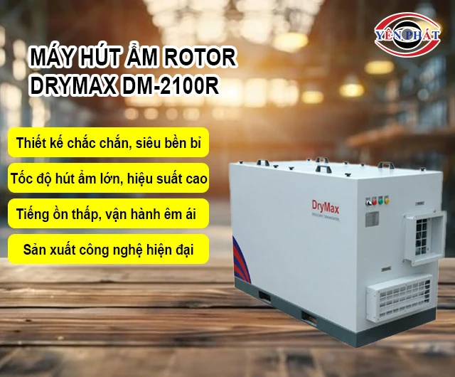 ưu điểm của máy hút ẩm rotor Drymax DM-2100R