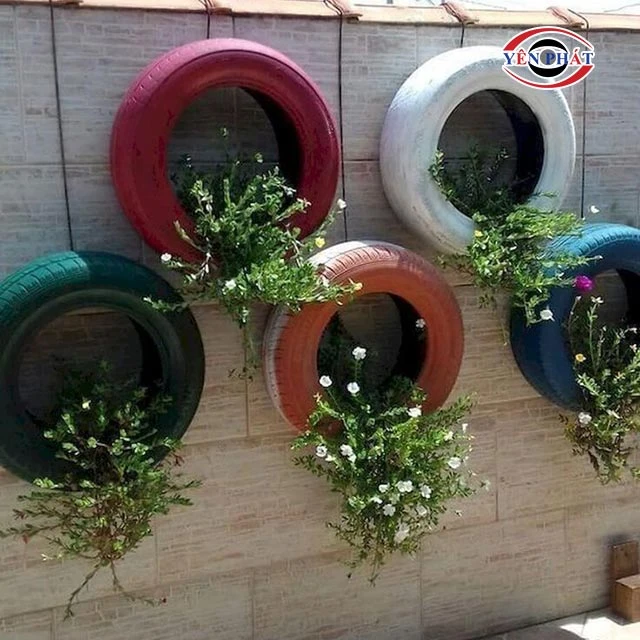 Làm hàng rào bằng lốp xe: Giải pháp vừa đẹp, Vừa tiết kiệm