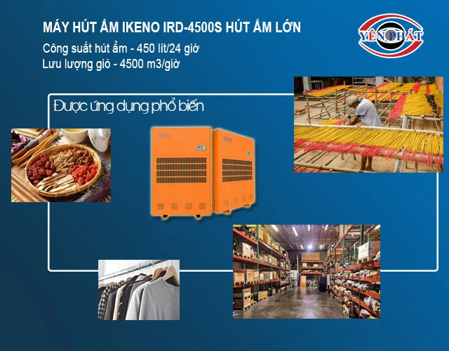 máy hút ẩm Ikeno IRD-4500S hút ẩm siêu khủng
