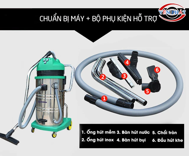 Chuẩn bị sẵn sàng máy và phụ kiện
