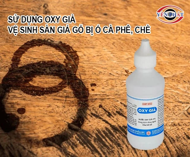 Dùng oxy già cho vết ố cà phê, chè