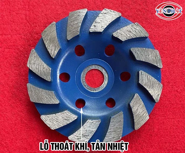 Lỗ tản nhiệt đĩa mài phá bê tông UNIK 1000