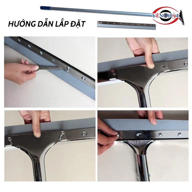 cách lắp cây gạt nước sàn inox