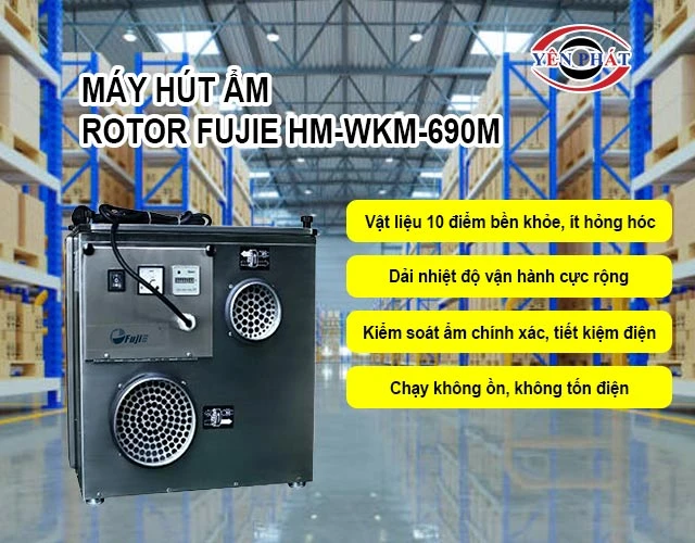 ưu điểm của Máy Hút Ẩm Rotor FujiE HM-WKM-690M
