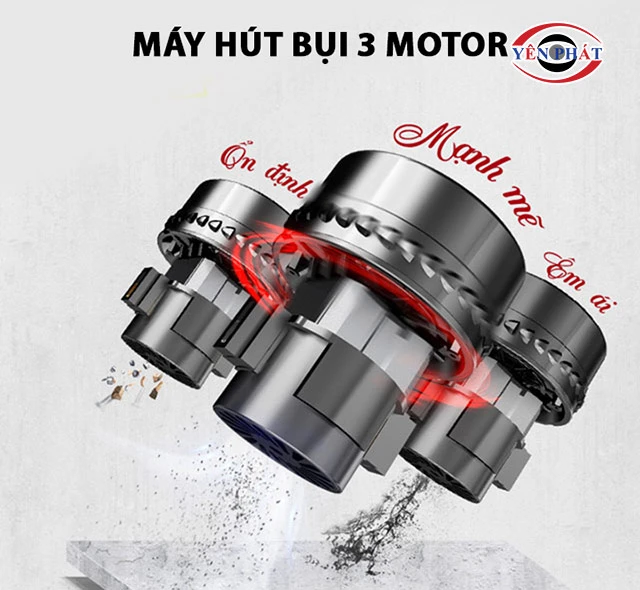 Tích hợp 3 motor công suất lớn