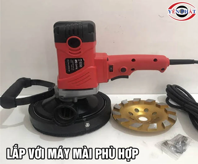 Lắp Đĩa mài sàn bê tông HGP 125mm