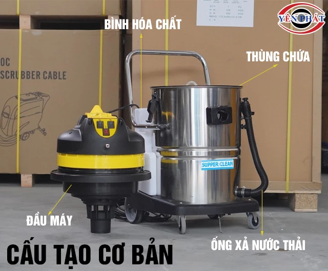 Cấu tạo máy giặt thảm phun hút Supper Clean SC 602