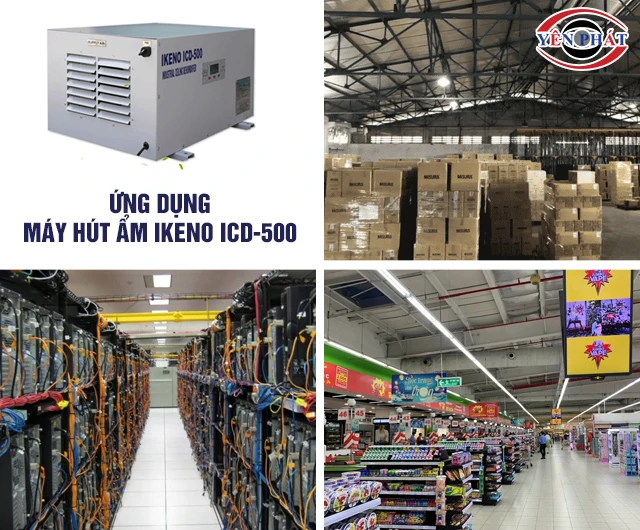 Ứng dụng máy hút ẩm treo trần IKENO ICD-500