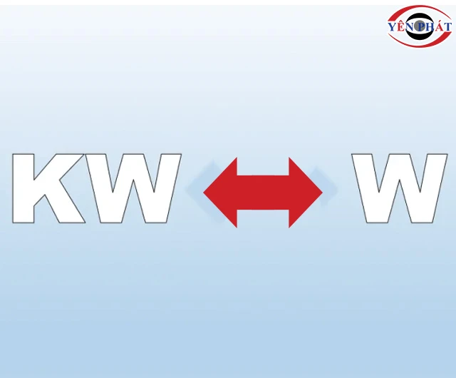 Đổi 1Kw bằng bao nhiêu W?