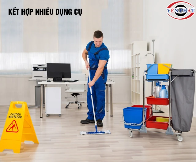 Cách dùng dụng cụ vệ sinh công nghiệp 