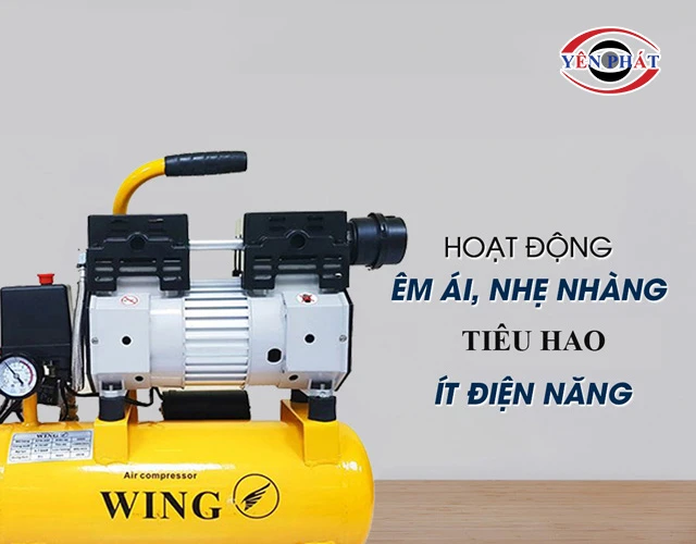 Máy nén khí Wing TW-OF550-9L vân hành êm ái